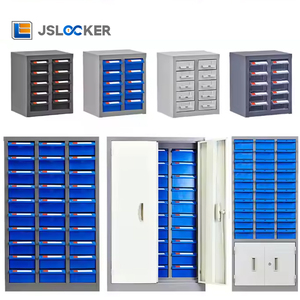 Jslocker התאמה אישית מחיר זול סדנה כלי אחסון רב פלסטיק מגירות שטח מארגן פלדה חלקי חילוף אחסון - Product Image 3