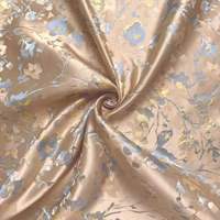 Tissu Jacquard 100% Polyester de Haute Qualité, Motif Floral Délicat, Matière Soyeuse pour Abaya, Robe Longue, Rideaux, Literie