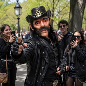 Masque de capitaine vintage en latex, masque de cosplay intégral avec chapeau noir, cheveux noirs longs, barbe et moustache pour fête d'Halloween - Product Image 2
