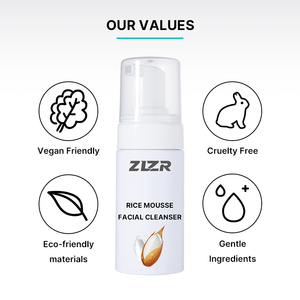 Nettoyant moussant pour le visage à l'eau de riz végétalienne et à la vitamine C personnalisable - Blanchissant, contrôle du sébum, nettoyage des pores, traitement de l'acné, tous types de peaux - Product Image 3