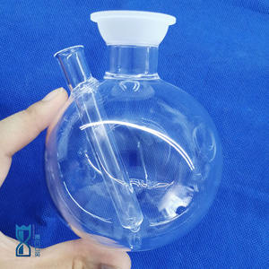 للبيع بالجملة قارورة تفاعل من الكوارتز خالية من الهواء برقبة دائرية من الزجاج تستخدم 25 ~ من المختبر 25 درجة نقاء عالية - Product Image 3