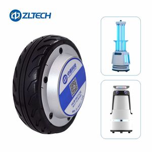 หุ่นยนต์ล้อไฟฟ้า5นิ้ว24V 270รอบต่อนาที<span class=keywords><strong>3N</strong></span> โหลด60kg 5A 4096 PPR ไร้แปรงถ่านมอเตอร์เซอร์โว DC ฮับพร้อมยางยางล้อ - Product Image 5