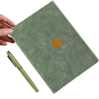 Coffret cadeau d'affaires haut de gamme personnalisable Stock A5 cahier à trois volets couverture en cuir couverture rigide logo imprimable pour les réunions de bureau