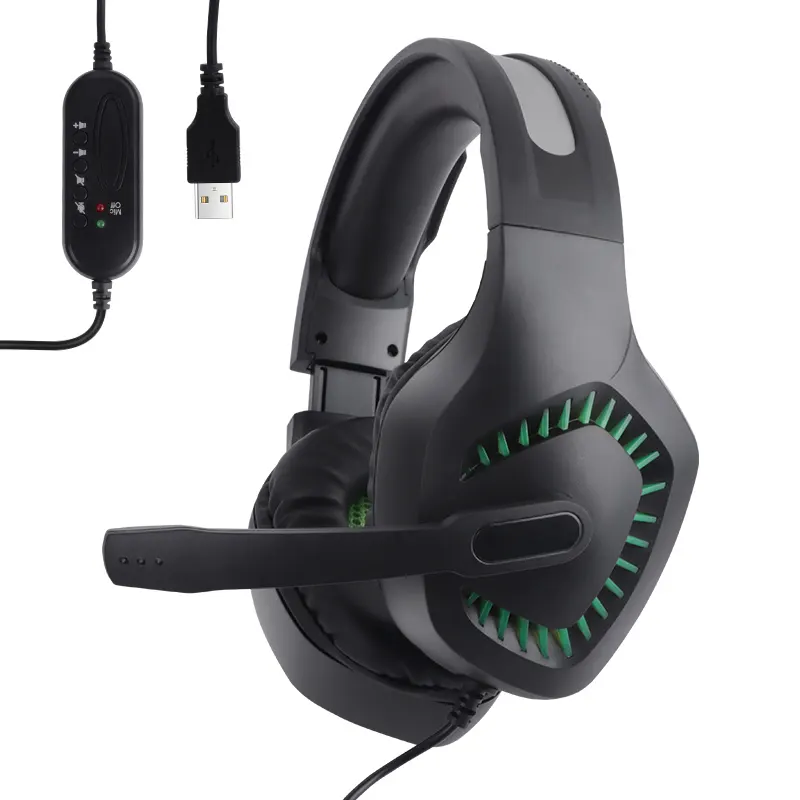 Casque de jeu avec son Surround, câble Usb, Microphone de jeu élégant, casque de jeu 7.1