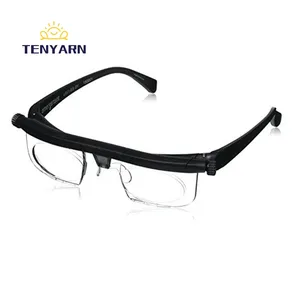 Gafas de fuerza ajustable, lentes con enfoque Variable, Zoom de visión de distancia, lentes de aumento protectoras con bolsa de almacenamiento