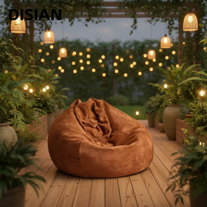Disian Grand pouf d'extérieur en tissu moderne en forme de poire pour enfants et adultes - Product Image 5