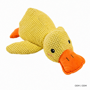 Giocattolo per Cani a Forma di Anatra Resistente, Peluche Texturizzato con Suono per Cuccioli e Cani - Product Image 1