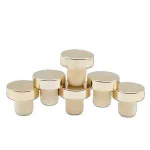 Custom 14mm Wooden Top Wine <strong>Bottle</strong> Stopper Synthetic <strong>Cork</strong> T Shape Wine <strong>Corks</strong> - Product Image 1