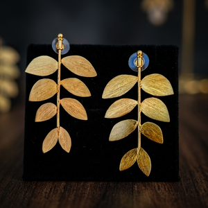 Pendientes Colgantes Hechos a Mano de Aleación de Latón y Cobre, Chapados en Oro, con Patrón Geométrico de Planta, Estilo Bohemio, Vintage, para Mujer, Regalo para Fiesta - Product Image 1