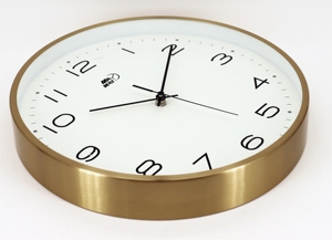 Decorative Quartz Metal Frame Gold Wall <b>Clock</b> with Custom Printing Face - Product Image 4