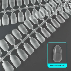 Kuku Palsu Gel Baru dengan Garis Pembatas Tengah 300pcs X Set Ujung Kuku Penutup Penuh yang Praktis - Product Image 4