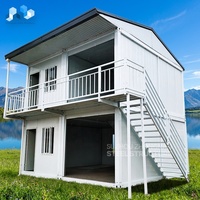 Maison conteneur modulaire préfabriquée de 20 pieds à 2 étages pour appartement, bureau, hôpital, école