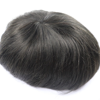 Sistema de Reemplazo Capilar Q6, Peluca de Cabello Humano para Hombre, Prótesis Capilar con Nudos Decolorados, Base de Encaje y PU, Toupee para Hombre 5 x 7
