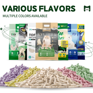 Fabrika ODM/OEM doğal toksik olmayan 2.0mm YEŞİL ÇAY Tofu parçalanabilir kedi kumu kum ve mısır Flushable kedi kumu - Product Image 2