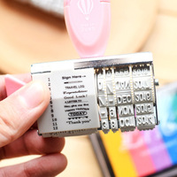 Timbre en plastique pour numéros et lettres, lettres et Mini Date, à encreur automatique, 80 pièces, 3.5MM