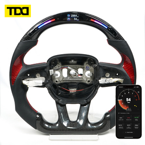 Volant en fibre de carbone LED véritable TDD compatible avec Dodge Challenger Charger 2015-2021 Dodge Durango - Product Image 1