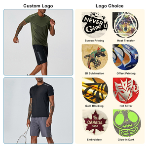 Camisetas Deportivas de Punto Transpirable con Bordado Superior, Logotipo Personalizado, Secado Rápido, para Gimnasio y Fitness, para Hombre - Product Image 4