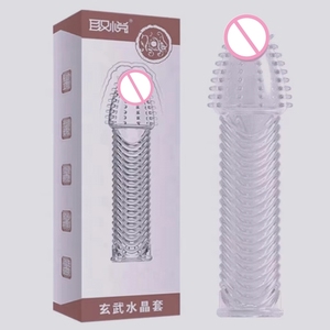 Hot Selling Klitoris Stimulation wieder verwendbare spezielle Zeit verzögerung Kristall Kondome für Männer - Product Image 3