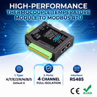 Módulo de Controlador de Temperatura de Entrada Analógica CK-3046R 4TC, Tipo K a Rs485, Módulo IO Modbus