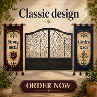 Portail battant en fer forgé Prima de haute qualité, écologique, durable, design moderne, quincaillerie extérieure pour mur de clôture de villa