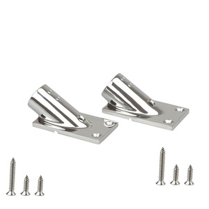 Stainless Steel 316 Marine Rectangular Railing Base 30 Degree 1 Inch(25mm) Tube Handrail Fitting Stanchion <b>Yacht</b> Boat Hardware B - Product Image 5