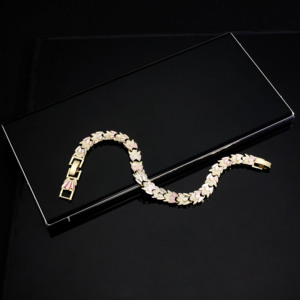 Pulsera de reloj de eslabones cubanos multiestilo, de lujo, con incrustaciones de circonitas/corazones/escamas de serpiente/cadena de reloj para mujer, pulsera de joyería al por mayor - Product Image 5