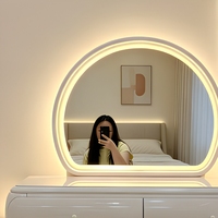 Nouvelle Grande Coiffeuse avec Miroir et Rangement, Meuble de Chambre à Coucher, Table de Maquillage avec Lumières LED, Tiroirs Colorés, Meilleure Vente pour la Maison