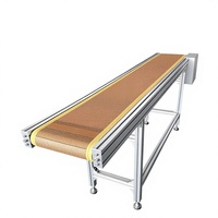 Petite machine à bande transporteuse en téflon, ligne de convoyage à bande en maille PTFE, système de transport résistant à la chaleur de qualité alimentaire