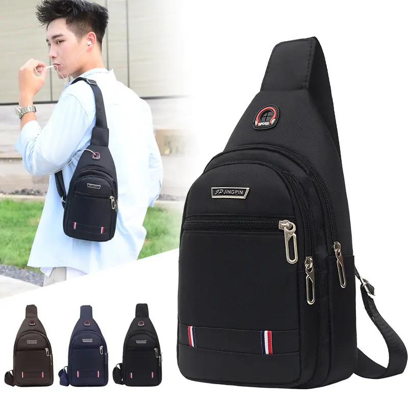 Novo designer dos homens bolsa de ombro nylon casual crossbody sacos moda tecido peito mochila para homens