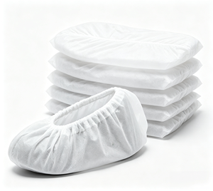 Vente en gros de <span class=keywords><strong>surchaussures</strong></span> <span class=keywords><strong>jetables</strong></span> <span class=keywords><strong>blanches</strong></span> SMS non tissées, antidérapantes, résistantes à la déchirure, anti-poussière, à enfiler, à bas prix - Product Image 3