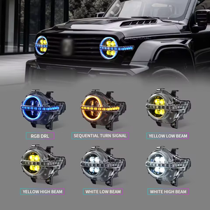 ไฟหน้า LED AURON 12V 60W 6000K 6000 ลูเมนส์ พร้อมไฟ DRL ด้านหน้า สำหรับ Tank 300 ปี 2019-2025 (ติดตั้งเพิ่มเติม/อัพเกรด) - Product Image 3
