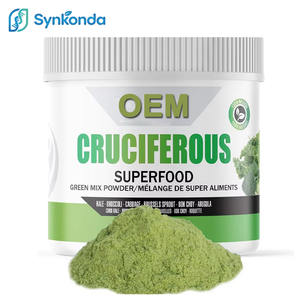 Poudre de superaliments crucifères OEM, mélange vert, 150g, chou, chou frisé, brocoli, chou de Bruxelles, rucula, bok choy, vitamine <span class=keywords><strong>K</strong></span>, minéraux - Product Image 1