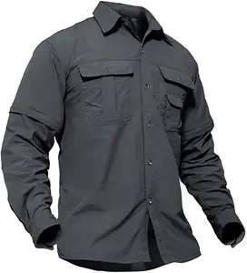 2022 Hot Selling Sneldrogende Stof Outdoor Overhemd Vissen Shirts Lange Mouw Shirt Voor Mannen