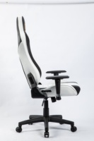 Chaise de bureau ergonomique moderne en cuir pour gaming, inclinable, réglable en hauteur, avec vérin à gaz 4 positions, rotation à 360°, dossier haut