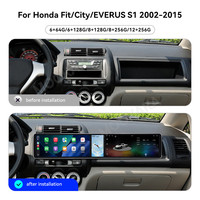 Автомагнитола MOOKAKA 12.3+ 4.99+12.3 дюйма для Honda Fit/City/EVERUS S1 2002-2015 с GPS-навигацией, беспроводным CarPlay и интерактивным экраном