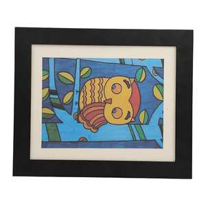 Vitrina de Madera Negra para Obras de Arte Infantiles con Almacenamiento, Marco de Exhibición con Apertura Frontal para Múltiples Obras de Arte - Product Image 1