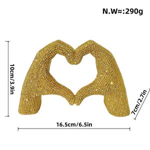 Estatuas Decorativas Modernas de Resina para Exhibición en Tiendas, Figuras Creativas Personalizadas de Poliresina, Escultura de Gesto de Mano para el <span class=keywords><strong>AMOR</strong></span> - Product Image 4