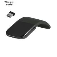 Arc Touch Mouse Nirkabel Ergonomis Lipat 2.4G USB Optik Portabel untuk Laptop/Desktop/Kantor Generasi Kedua Stok