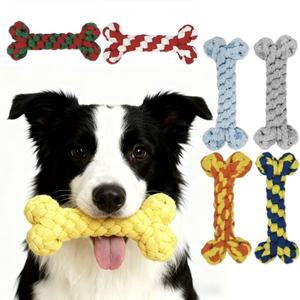 Fabrika lüks pamuk halat oyuncakları sıcak satış endüstriyel kemik şekli Pet köpek interaktif oyuncaklar nokta toptan modelleme Pet - Product Image 1