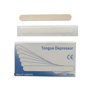 Individual Packed Sterile Natural Birch Wooden Tongue Depressor
