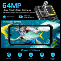 Teléfono Resistente LAGENIO Rhino1 Pro con 4G LTE GSM, Unisoc T7250, Pantalla de 120Hz, Batería de 12000mAh, Carga de 33W, Cámara de 8MP+64MP, SOS