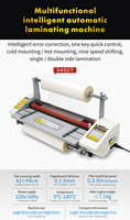 Promotion Exceptionnelle Machine à Plastifier Manuelle Double Face Vitesse Réglable 440mm 320mm A2 A3, Plastifieuse à Chaud et à Froid – Prix