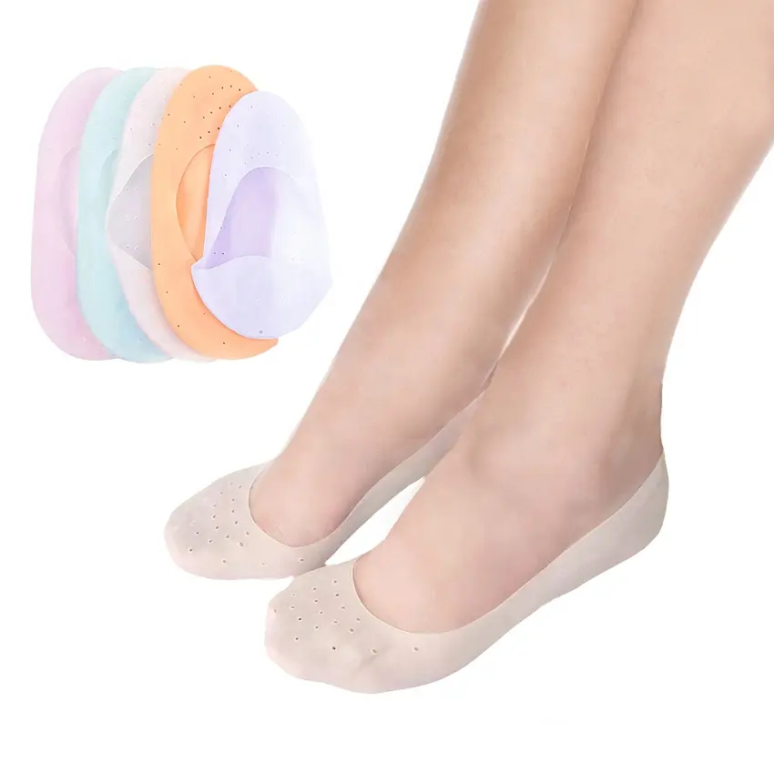 Idratante Silicone idratante donna Gel SPA calzini calzini in Gel elastico alto a prova di crepe riparazione piedi secchi tacco screpolato HA00581