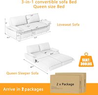 Sofá Cama Futón Modular Moderno de Terciopelo, 3 en 1, Convertible, con Cojín Extraíble, Reposabrazos y Estructura de Madera para Salas de Estar Pequeñas