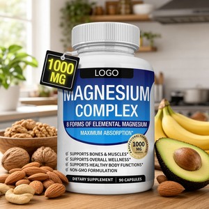 Cápsulas de Glicinato de Magnesio Comestible de Grado Alimenticio, Mejora la Memoria y <span class=keywords><strong>el</strong></span> Sueño, Uso en Adultos, Disponible, Minerales Esenciales - Product Image 2