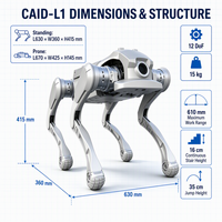 Hundespielzeug 300W Bionischer Vierbeiniger Roboter-Hund Begleiter Intelligenter Mechanischer Motor-Spielzeugroboter 43,2V Visuelle Erkennung CAI YY-CAID-L1