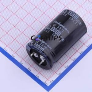 Condensador Electrolítico de Aluminio de Montaje a Presión 63USC10000MEFCSN30X50, Orificio Pasante, D30xL50mm 10000uF 20% 63V 10mm - Product Image 1