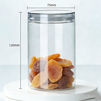 Bocaux en plastique PET transparents en forme de spirale de 100 ml à 700 ml, de qualité alimentaire, avec couvercle à vis, pour bonbons, biscuits, gelée, chocolat