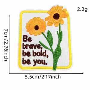 Nouvelle conception de patch brodé thermocollant, style frais, fleur, rose, papillon, appliqué pour chapeau, vêtements, coque de téléphone, décoration - Product Image 6