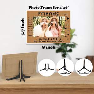 Wooden Tabletop Picture <strong>Frame</strong> with Bracket, Birthday Graduation Christmas Gift to Friends Soul <strong>Sisters</strong> - Product Image 2